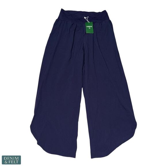 Halara Breezeful High Waisted Crossover Resort Pants Navy Blue Size Medium NEW - Picture 9 of 16